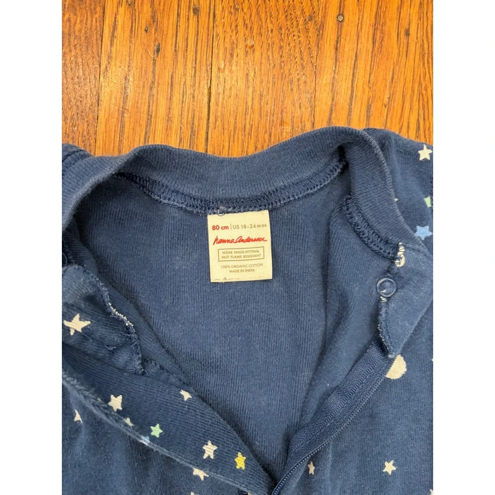 Hanna Andersson Organic Cotton Celestial Star Moon Zipper Sleeper 80cm 18-24M